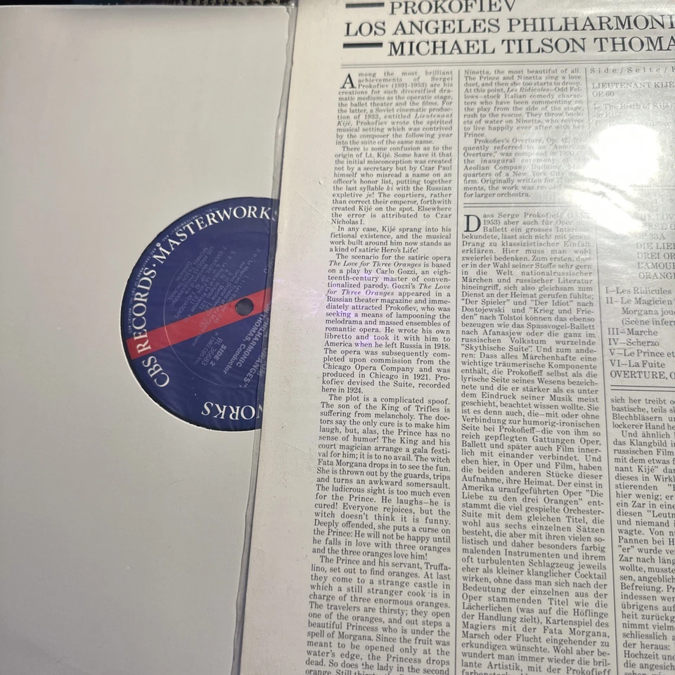 SERGEI PROKOFIEV,MICHAEL TILSON,THOMAS/LOVE FOR THREE ORANGES SUITE/VINYL/SEALED - Imagem 4 de 4