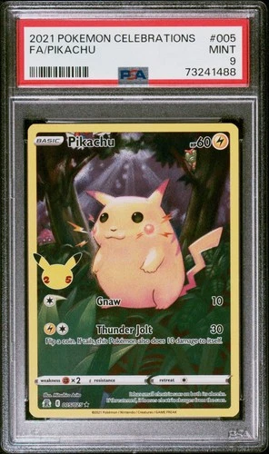 Pokemon TCG Pikachu 005/025 Celebrations Holo PSA 9 Mint