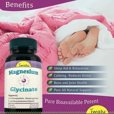 Best Magnesium Glycinate, IWALU | *FAST FREE SHIPPING* Same Day