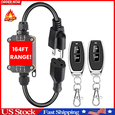 #ad #ad AC110V Waterproof Remote Control Power Switch with 164ft Long RangeAC110V 12... $35.99