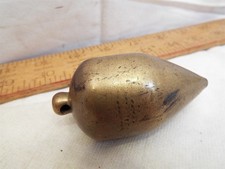 Vintage Solid Brass Plumb Bob Level Carpenter...