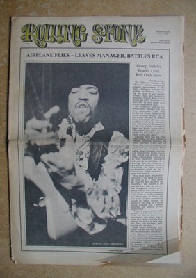 Rolling Stone. Vol. 1. No. 7. March 9, 1968. Hendrix, Ravi Shankar etc. Scarce