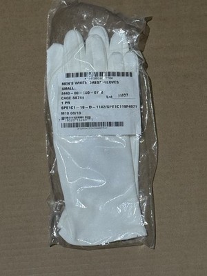 Men's White Dress Gloves Small Military Uniform Original Militaria