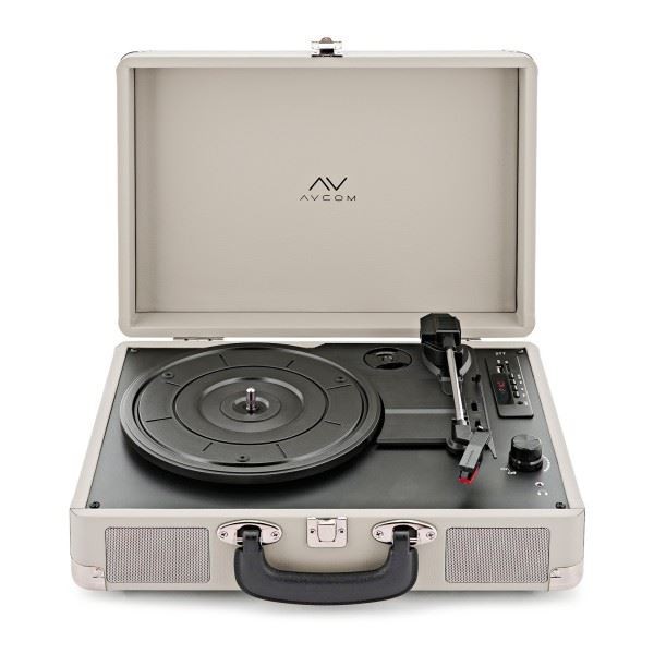 AVCOM Suitcase Turntable with Bluetooth Cream