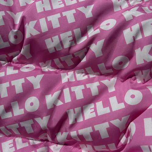 Hello Kitty cute PINK logo puffer coat jacket Shein NEW W/TAGS XL Rare Find 2021 - Picture 10 of 10