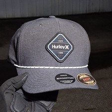 Gorra Hurley Phantom Flexfit S/M Gris Reciclado Para Hombre