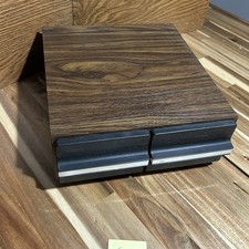 Kenmark Industries Vintage 24 Count Wood Grain 2 Drawer Cassette Tape Storage E