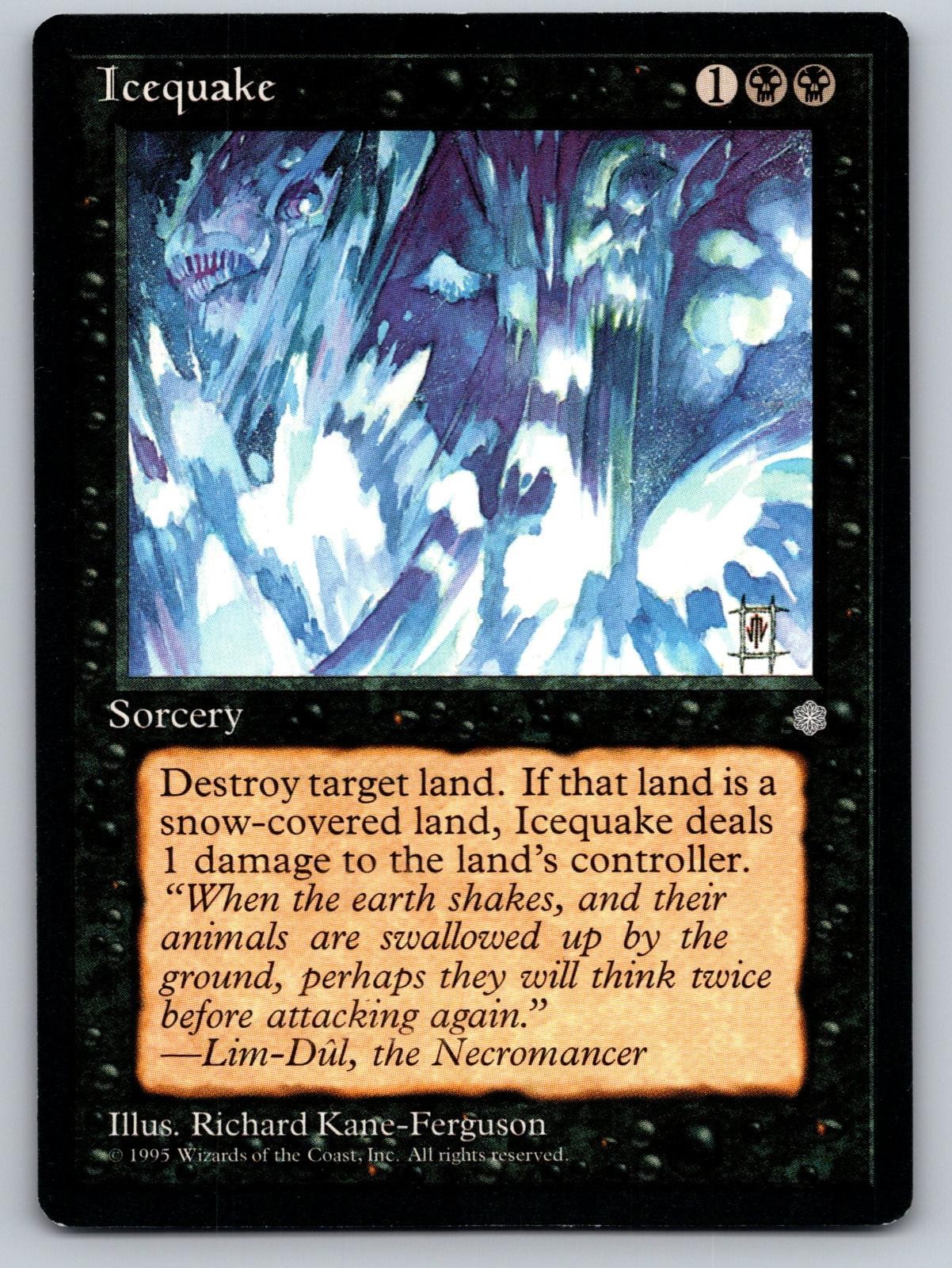 Icequake Uncommon Ice Age Magic: The Gathering Lightly Played