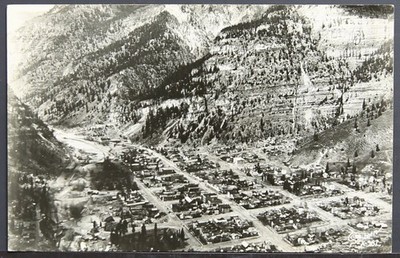 RPPC Beautiful Aerial View of Unidentified Town In Mountains by Sanborn   PC3753