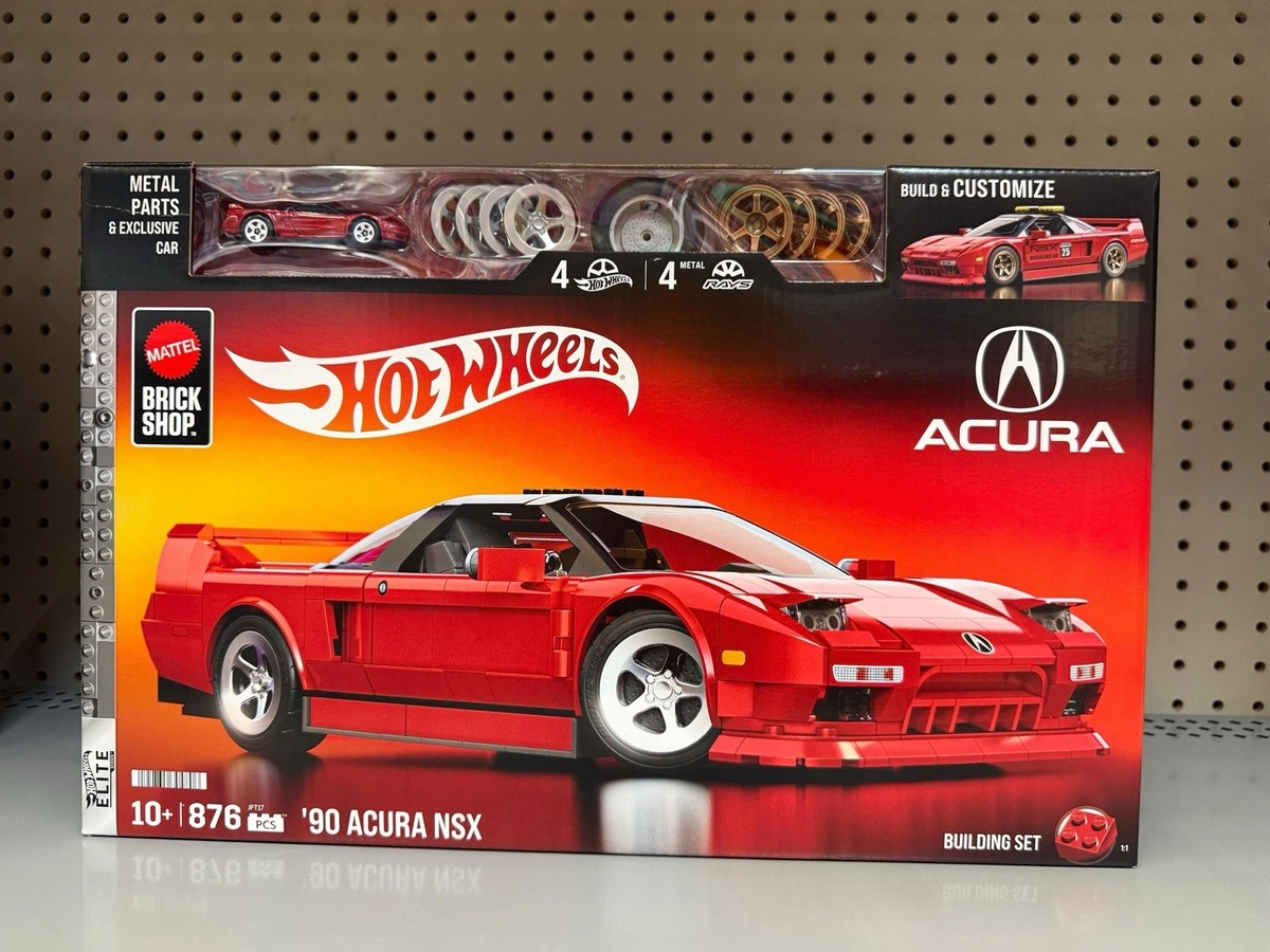 Mattel Brick Shop Hot Wheels '90 Acura NSX Building Toy 876 Pieces