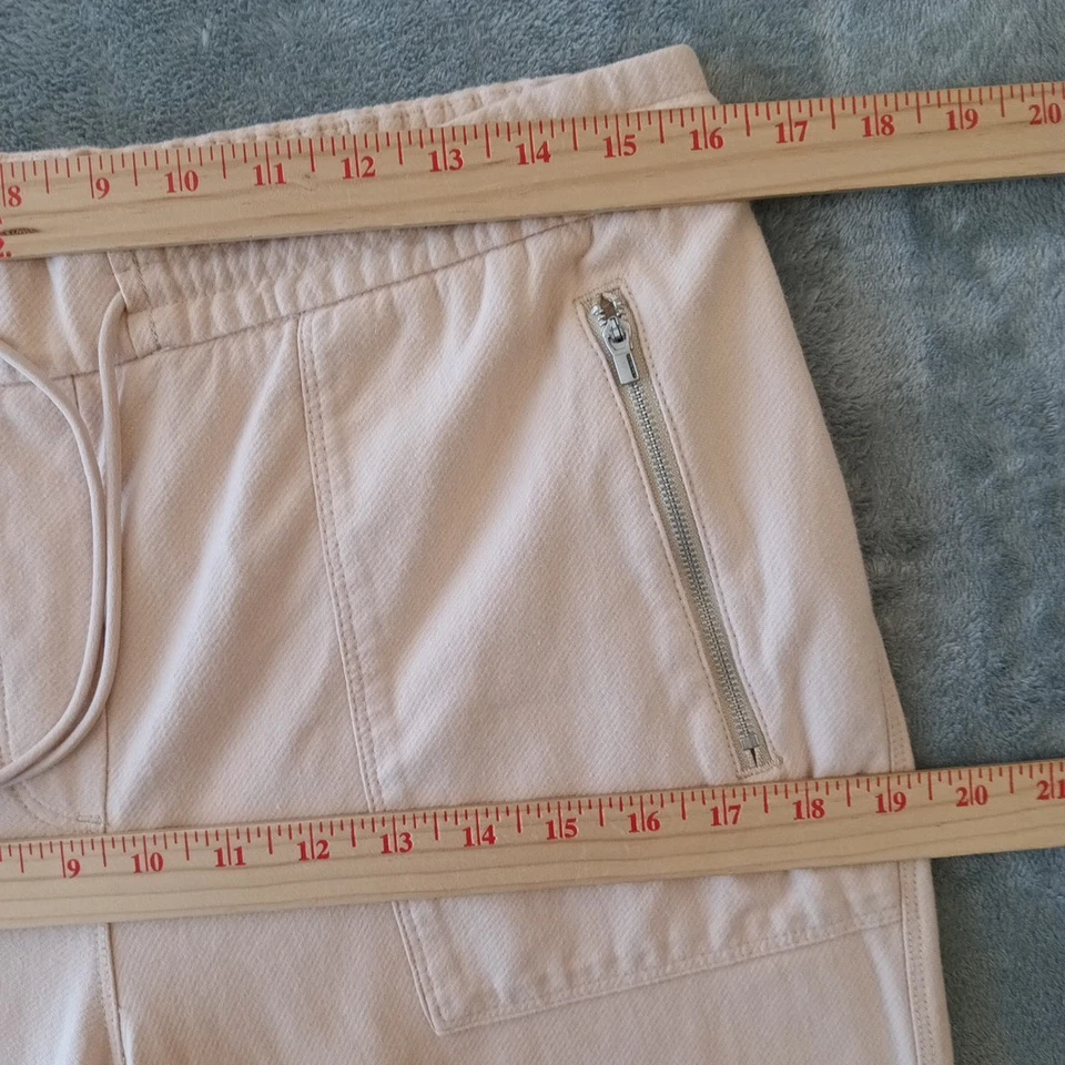 C&C California Jogger Pants Womens Medium Beige Tapered Drawstring 32x27 - Image 2 of 4