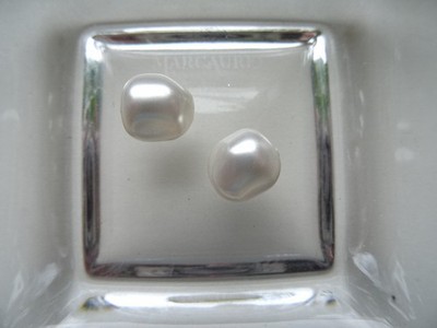 2 Swarovski  CRYSTAL PEARLS 10mm Barockperle CREAMROSE Art. 5840