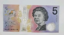 2016 Australia - $5 (Five) AUD Australian Dollar Banknote Bill No. AH 161378528