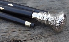 36'' Victorian Antique Brass Vintage Head Handle Style Wooden Walking Stick Gift