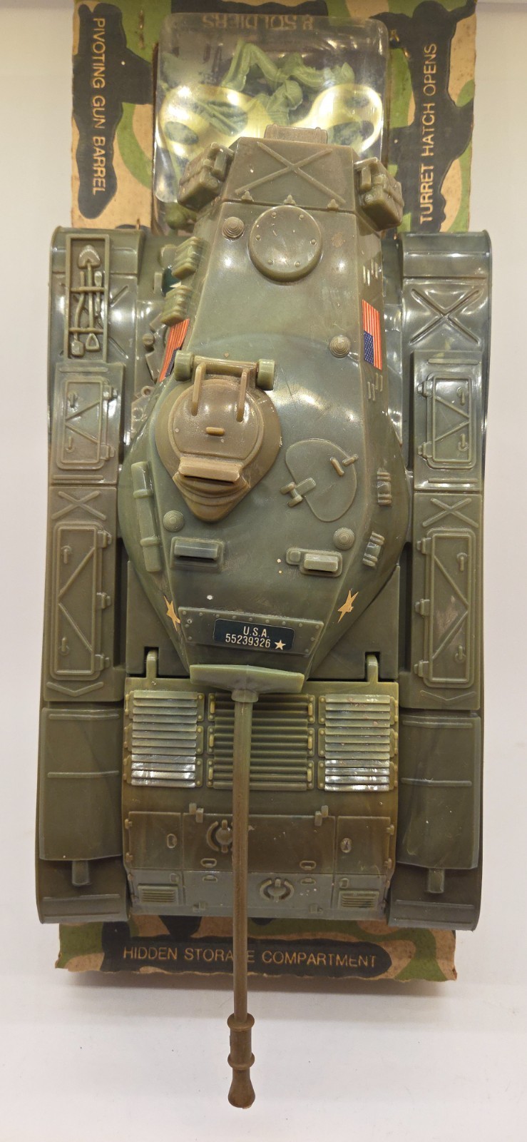 Vintage Tim Mee Toy No. 7520 M60 Tank Includes 8 Soldiers Original