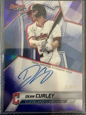 DEAN CURLEY 2025 BOWMAN'S BEST AUTOGRAPH PURPLE REFRACTOR AUTO /75 Q4450