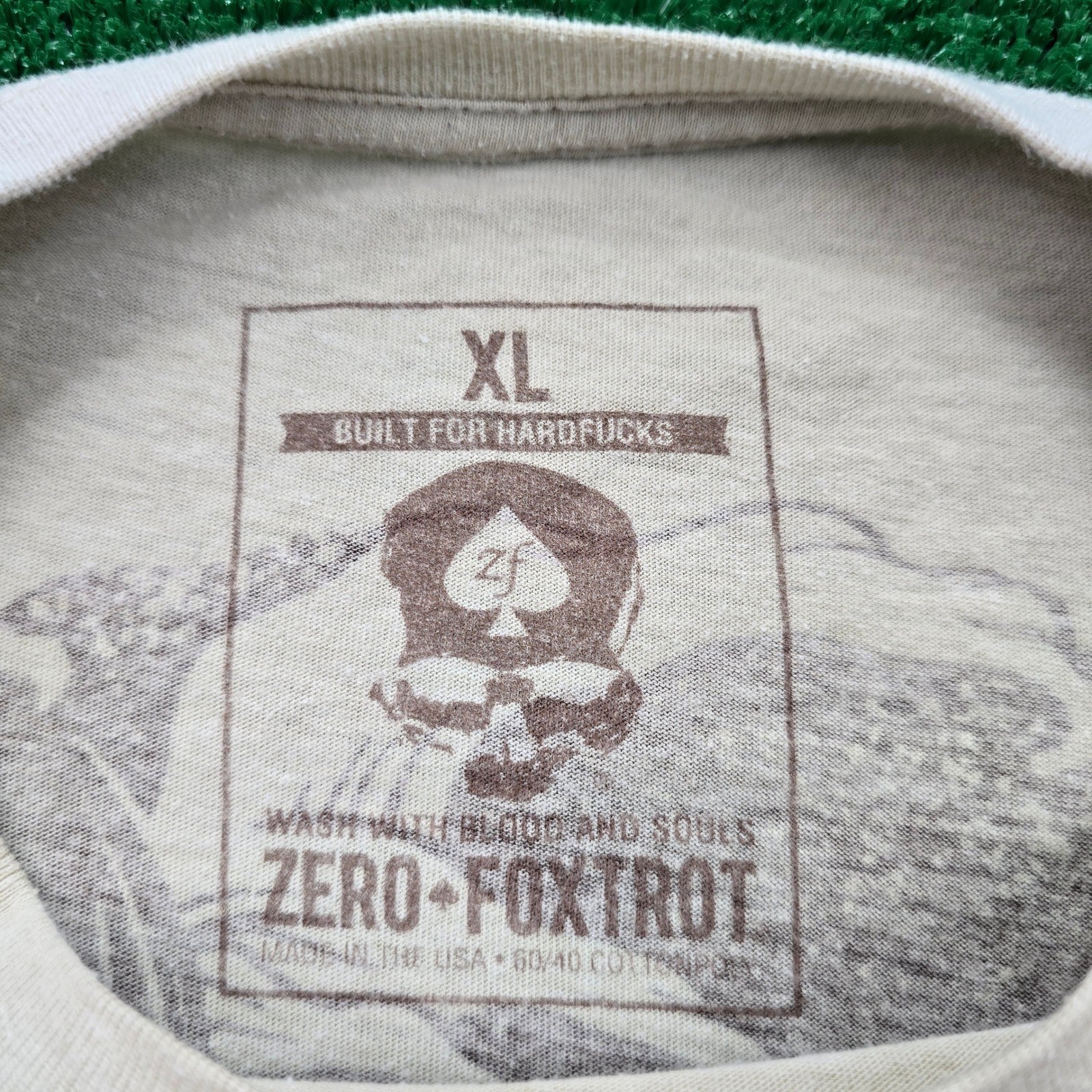 Zero Foxtrot Tshirt Mens XL Beige Ronin Samurai G… - image 7
