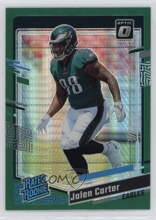 2023 Panini Donruss Optic Rated Rookie Green Hyper Prizm Jalen Carter #281 5i2