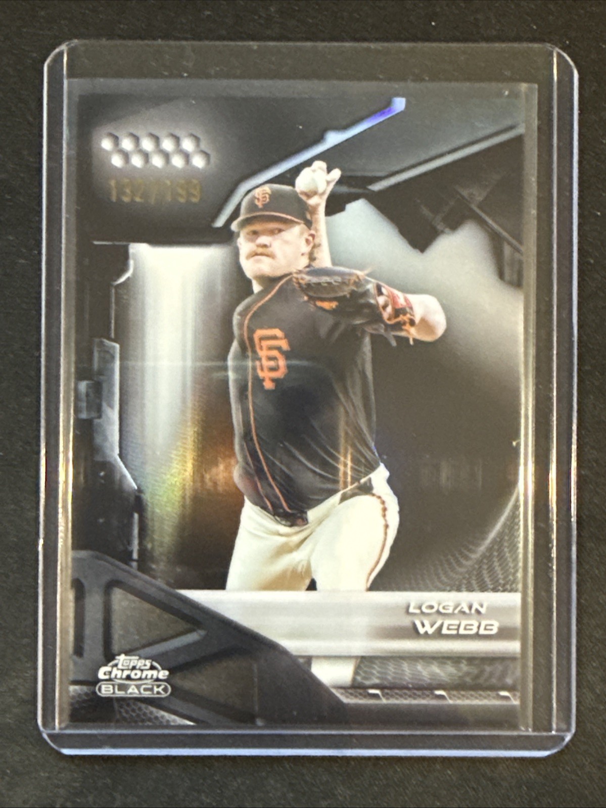 2026 Topps Chrome Black Logan Webb Black /199 #166 Giants