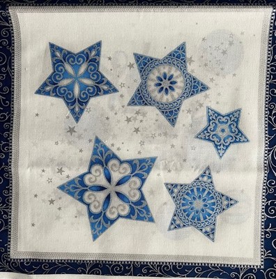 Patchworkstoff von Robert Kaufman, Stoffbild, Weihnachten, ca. 25 x 26 cm