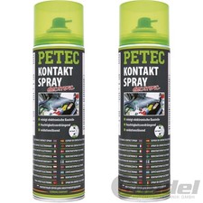 2x500ml PETEC KONTAKTSPRAY ELECTRONIC KONTAKTREINIGER KORROSIONSSCHUTZ SPRAYDOSE