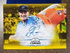 2025 Topps Stadium Club GRIFFIN CONINE Rookie Yellow ON CARD AUTO Marlins RC SP. rookie card picture