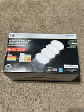 Commercial Electric 6in. LED Duobright 3 Level Lumen Select Canless Recessed 4PK