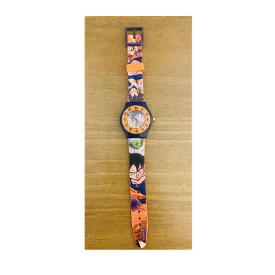 Dragon Ball Z Cartoon Analog Wristwatch Multicolor Orange Plastic Band Unisex