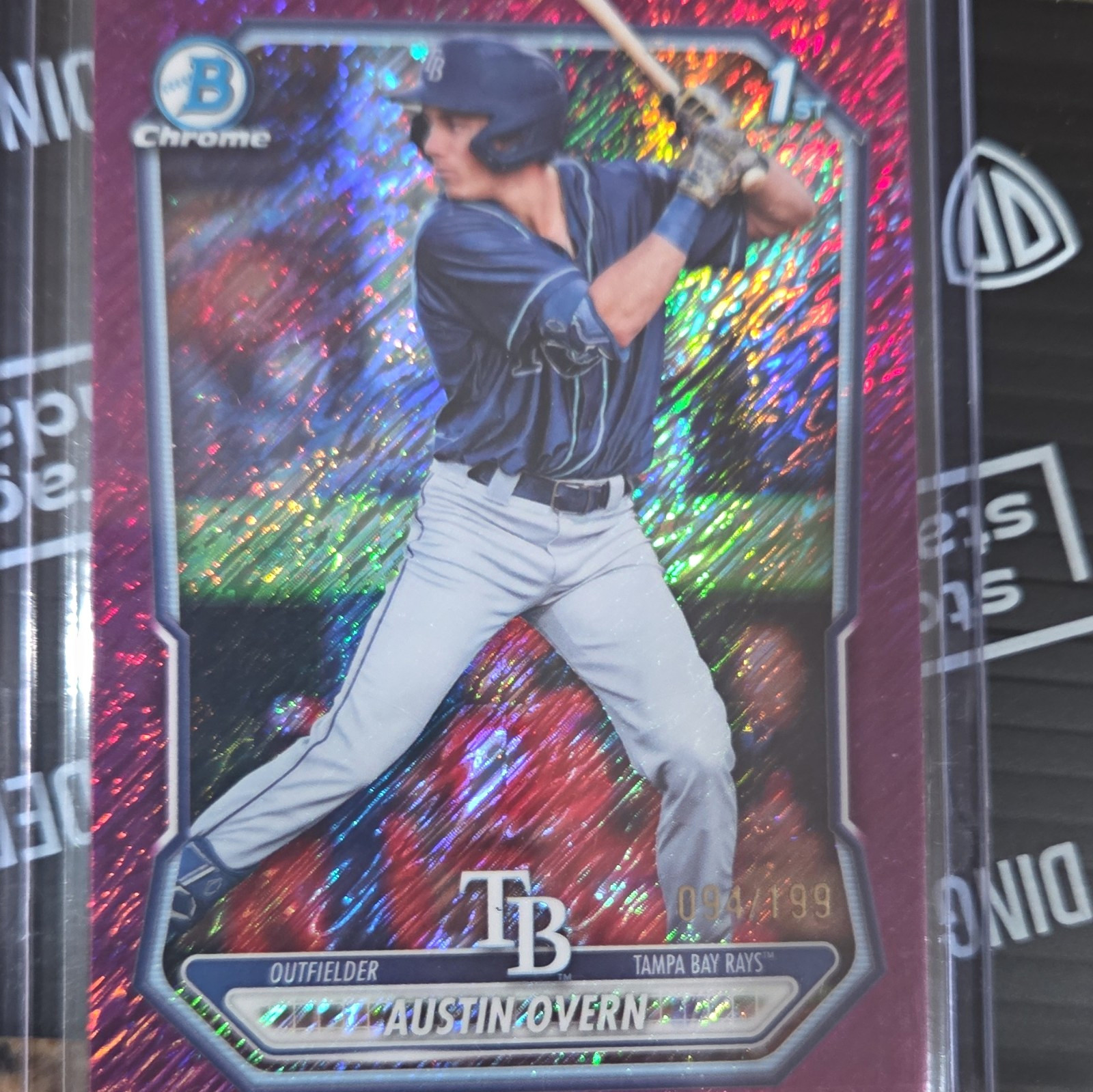 Topps 2026 Bowman Chrome Austin Overn Tampa Bay Rays #BCP-237 Purple /199