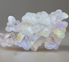 15mm Glass AB Butterfly Beads Qty:11