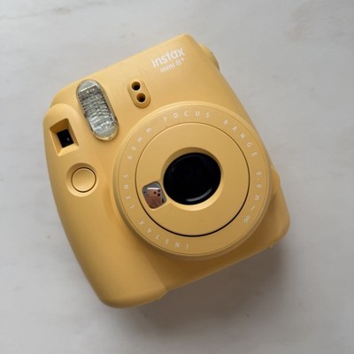 Fujifilm Instax Mini 8+ Instant Camera, Yellow, Tested Working