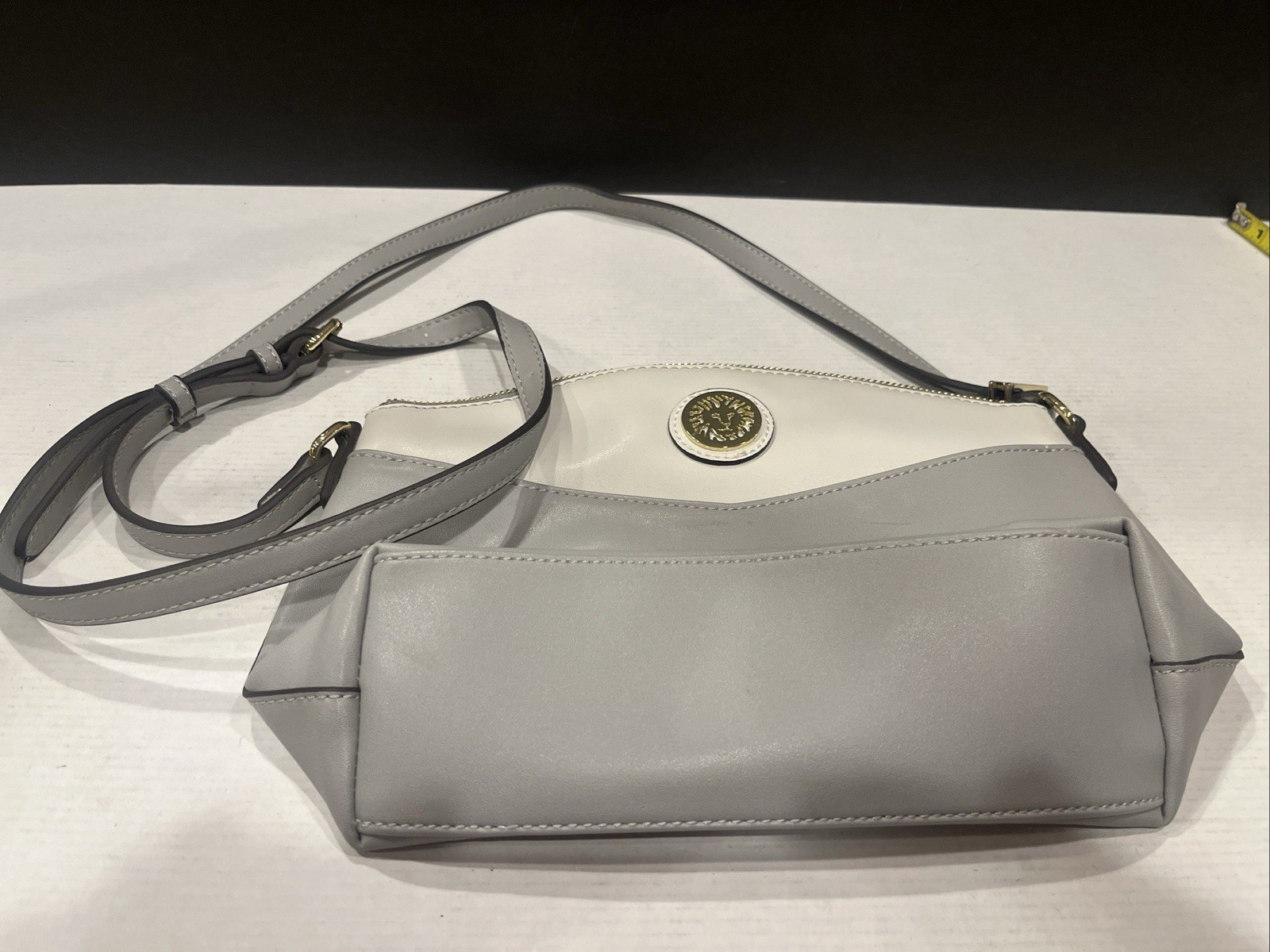 Anne Klein Shoulder/ Crossbody Purse Gray!White Small Cute Easy To Carry