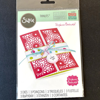 Sizzix Half Card Panels Metal Cutting Dies Thinlits 561839 Barnard New