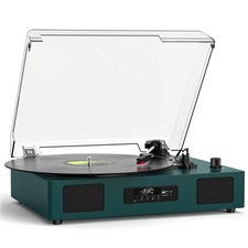 Vinyl Record Player Bluetooth with Built-in Stereo Speakersm, USB Recording 3...