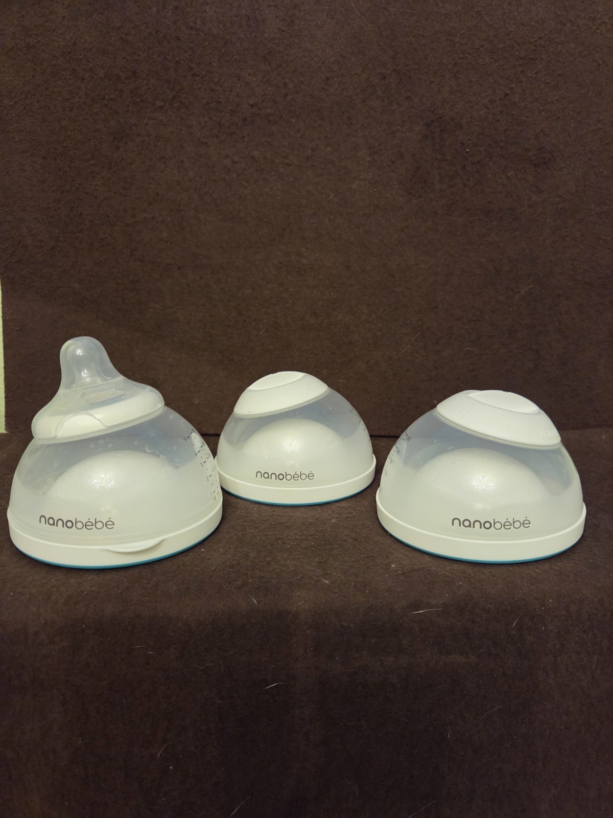 Lot Of 3 Nanobebe Breastfeeding, Nursing, 150ml Breast Bottl