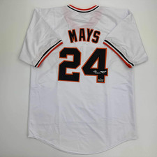 Facsimile Autographed Willie Mays San Francisco White Reprint Laser Auto Basebal