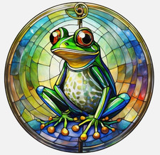 Frog Colorful Phone Sticker 2 Inch Cool Waterproof Vinyl Decal