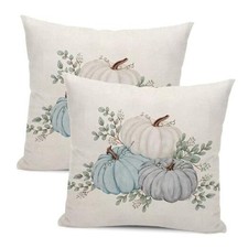 Fall Pumpkin Pillow Covers 18x18 Inch Set of 2, 18" x 18" Pack of 2 Bv1