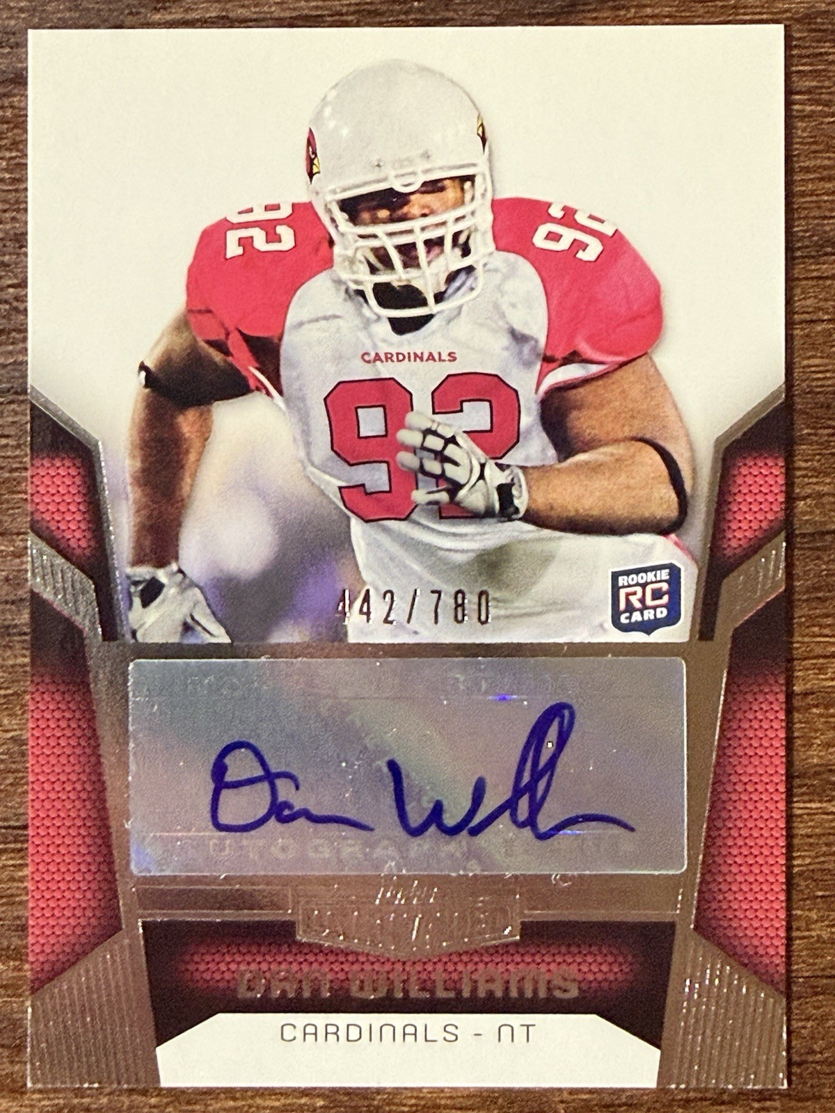 2010 Topps Dan Williams Rookie Auto #'d /780 Unrivaled RC #109 Cardinals