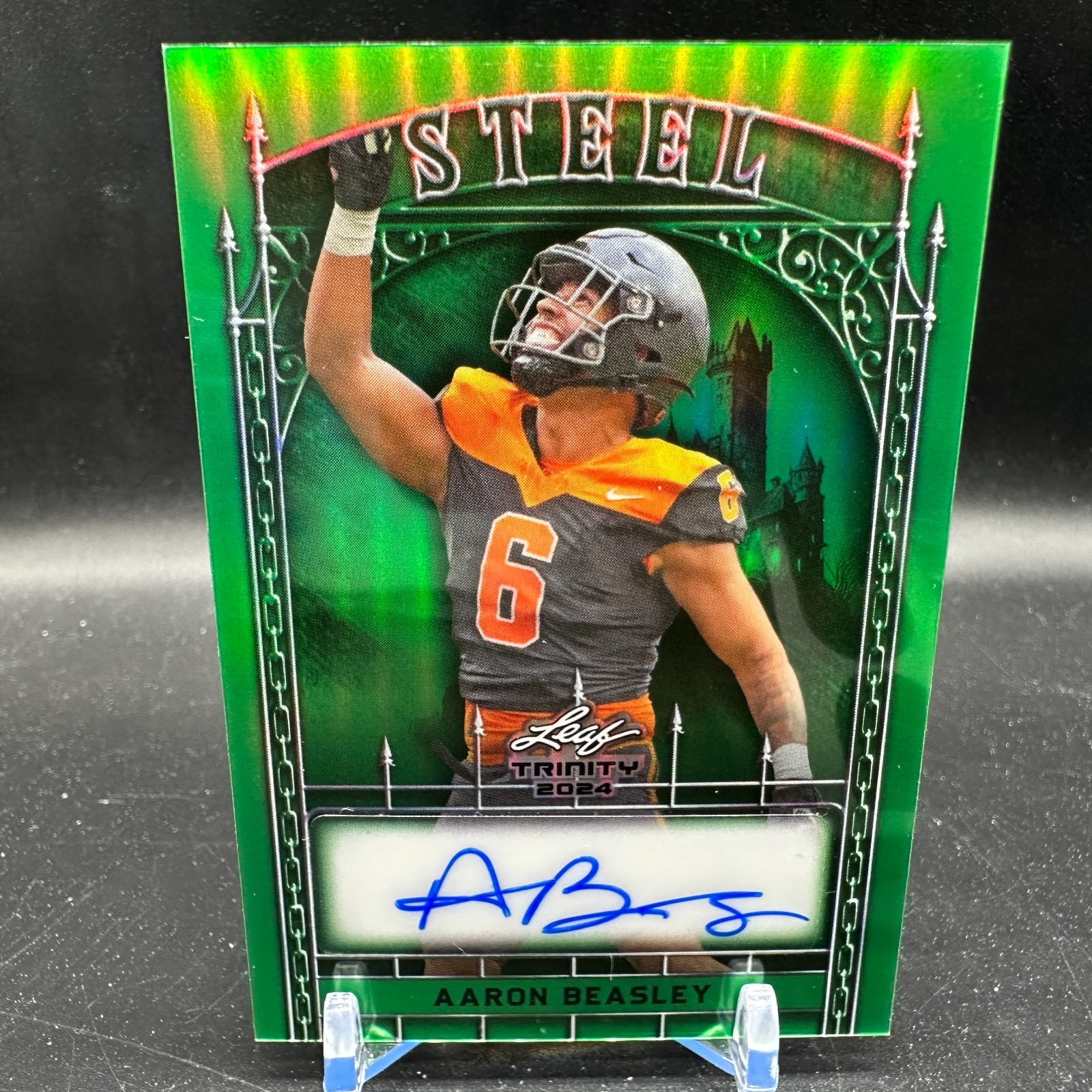 AARON BEASLEY AUTO Green STEEL SIGNATURES /7 2024 LEAF TRINITY S-ABI