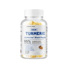 120 Softgel Turmeric Curcumin 5000mg Herbal Extract with BioPerine Root USA