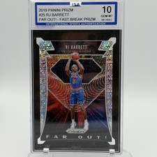 Panini Prizm 2019-20 RJ Barrett #25 Far Out! Fast Break Prizm Knicks ISA 10
