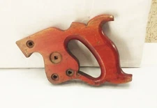 Vtg Antique Warranted superior hand saw wood handle 4 screw