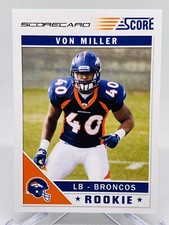 2011 Score Von Miller RC #400 Buffalo Bills Denver Broncos ROOKIE CARD Rams. rookie card picture