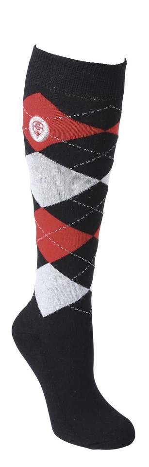 Covalliero Damen Brescia Reitstrümpfe, Gr.37-39 darkblue/Hibiscus-red Reitsocken