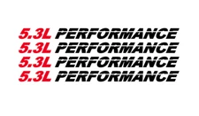 5.3L PERFORMANCE set of 4 Hood decals emblem - Fits Chevy Silverado GMC 53P 4PAK