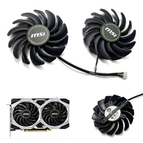 2PC Cooling Fan PLD09210S12HH for MSI GTX1660 1660S 1660ti Wantu XS Display Card