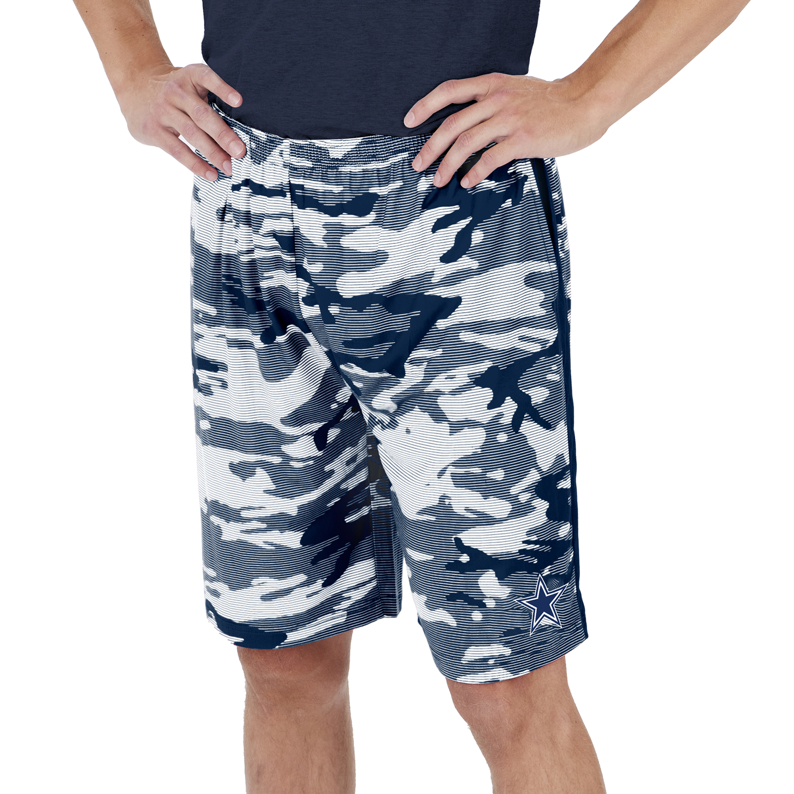 Легкие камуфляжные шорты Zubaz Mens NFL Dallas Cowboys с логотипом