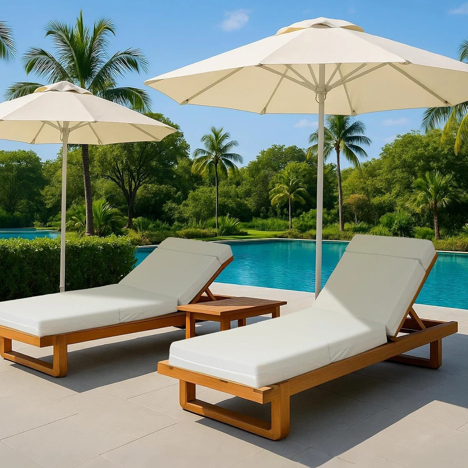 SUNYRISY Chaise Lounge Cushions Set of 2 Outdoor Lounge Chair Cushion,80x26x5 In - Image 4 of 4