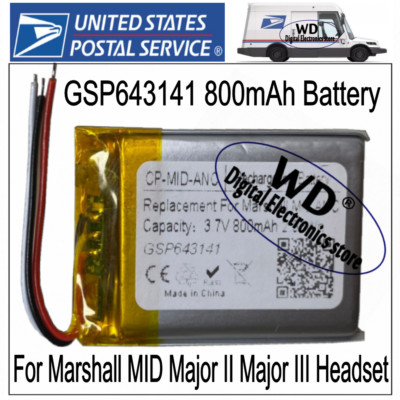 USPS GSP643141 800mAh 2.96Wh Repair Battery For Marshall Mid ANC Headset